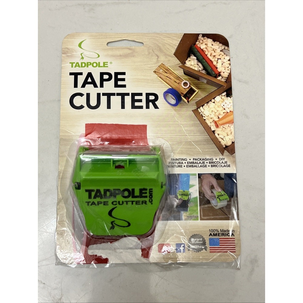 Tadpole Tape Cutter 1.88" Inches Green 100% Made in USA